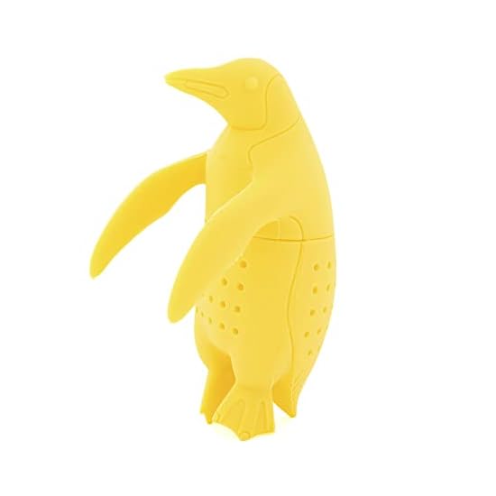 COLORATA Animal Tea Strainer (King Penguin / Dishwasher & Microwave Safe / Silicone) Cute Animal Tea