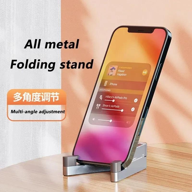 Portable V-shaped Foldable Phone Holder Desktop Lazy Metal Cell Tablet Stand For iPhone Samsung Xiaomi iPad Smartphone Bracket