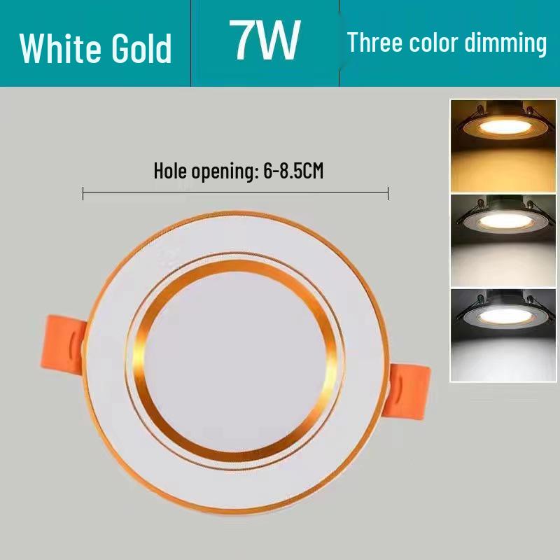 5W Dimmable Ceiling Downlight with 3-Color Settings