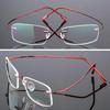 Ultralight Frameless Eyeglasses Titanium Alloy TR90 Glasses Frame Men High Quality Super Stretch Metal Temple Eyeglasses Frame