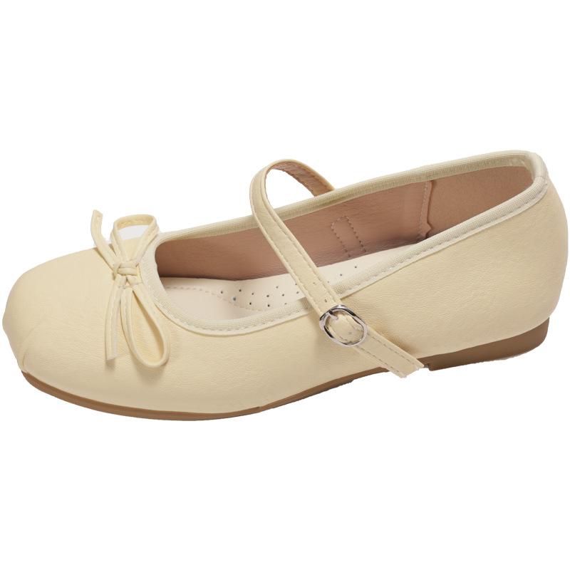 Ballettstil silberne kleine Lederschuhe Damen 2025 Sommer neue Modelle mit Röcken, Abendschuhe flacher Boden schöne Mary Jane Einzelne Schuhe