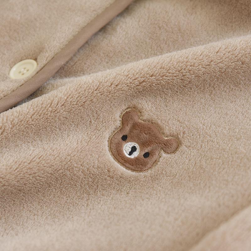Cozy Autumn/Winter Fleece Pajama Set for Couples – Warm, Loose, and Suitable for Outdoor Wear