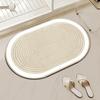 Simple Bathroom Floor Mat Water-Absorbing Quick-Drying Diatom Mud Floor Mat Household Bathroom Door Wear-Resistant, Dirt-Resistant And Non-Slip Floor