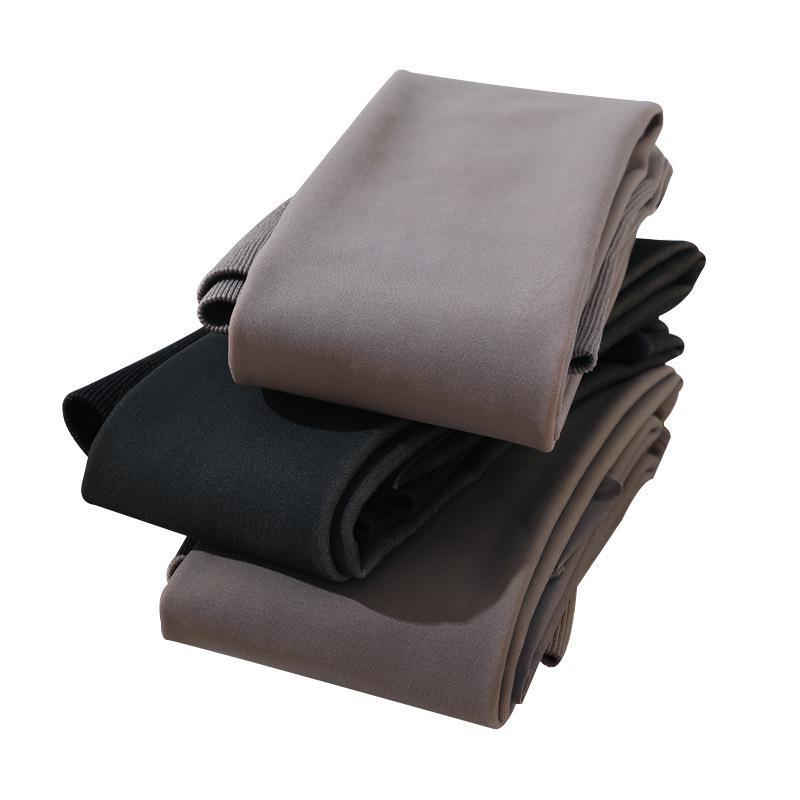 "Autumn/Winter Sheer Nude High-Waist Velvet Leggings - Sexy Gray Pantyhose"