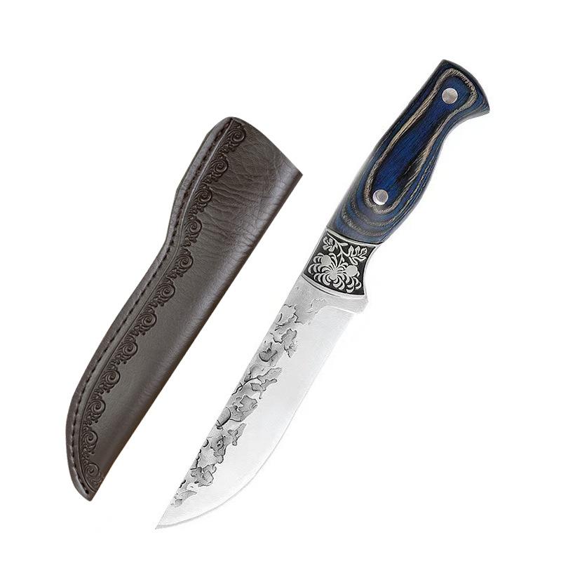 

Нож ручной работы из нержавеющей стали для кухни, приготовления пищи, домашнего хозяйства, фруктов, овощей, мясного ножа, мясницкого ножа синий