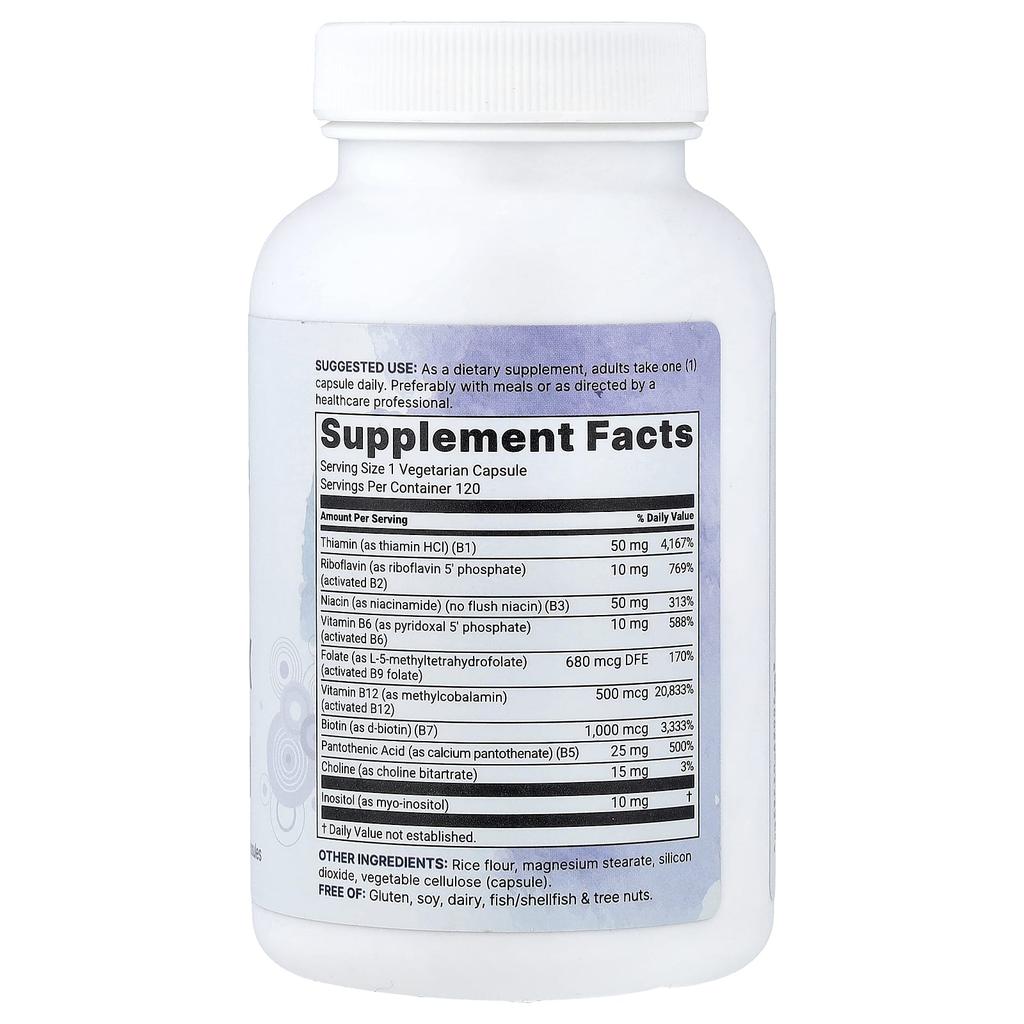 Micro Ingredients, Bioaktiver B-Komplex, 120 Veggie-Kapseln