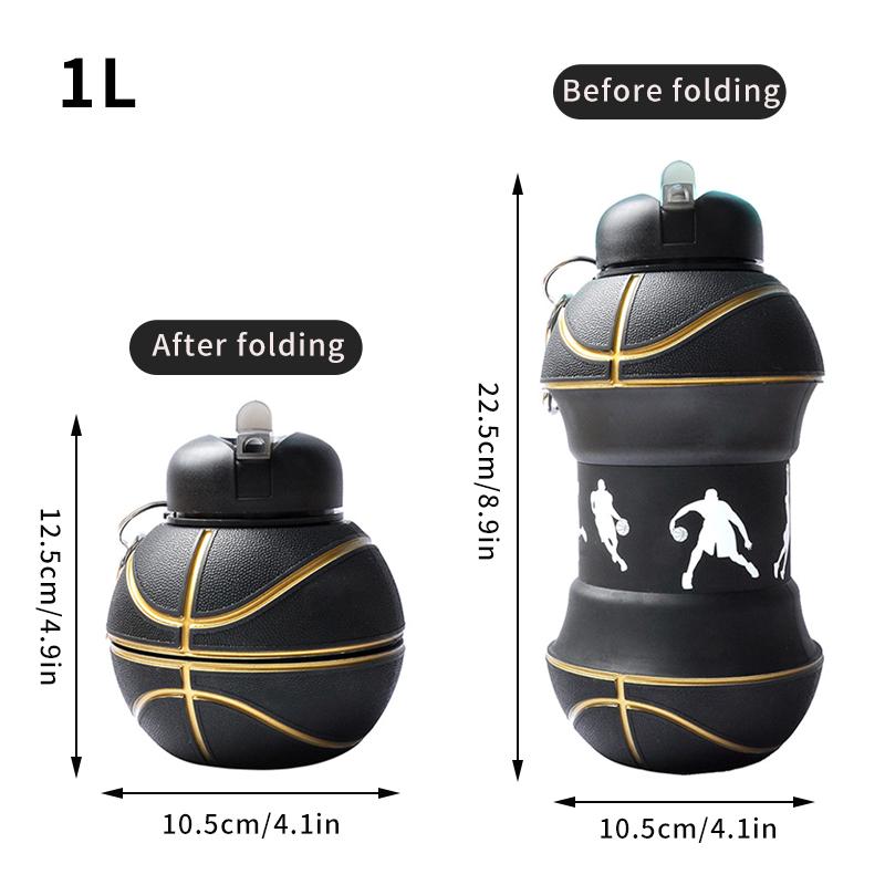 

550 мл футбольный складной чайник спортивная силиконовая складная бутылка для воды уличный портативный герметичный спортивный чайник дорожная детская бутылка 0.55L