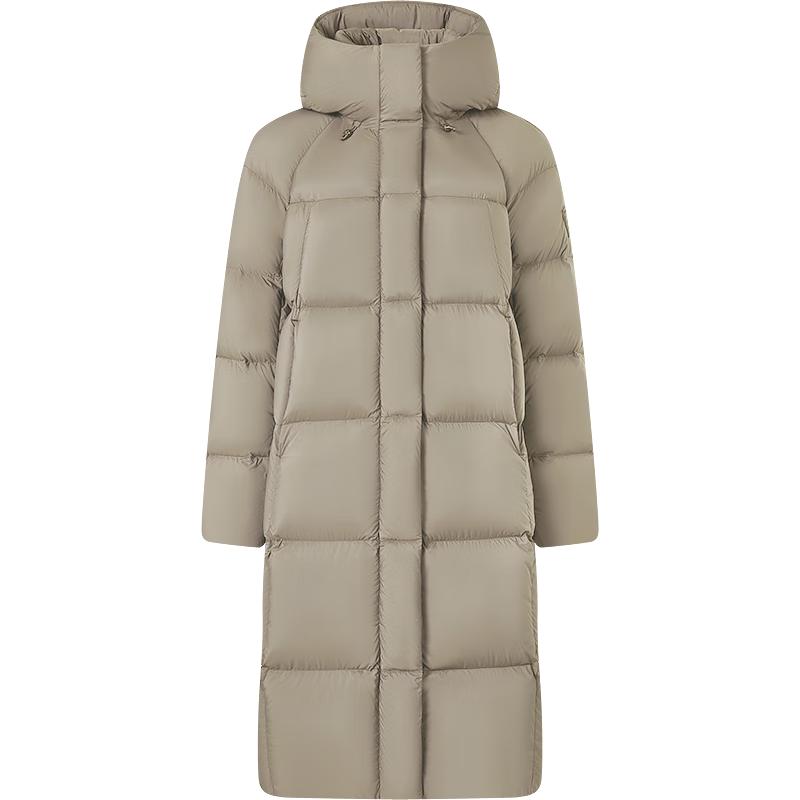 Tanboer Women's Hooded Mid-Length Puffer Down Jacket