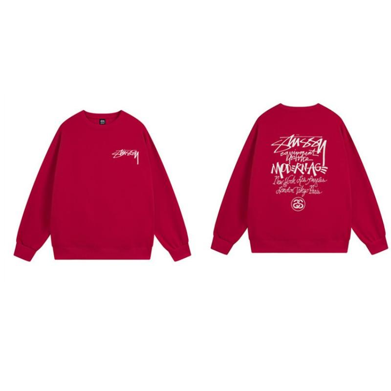 Unisex Oversized Crewneck Fleece-Lined Cotton Sweatshirt With Dice Letter Print Winter Casual Wear