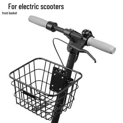 Electric Scooter Universal Front Basket - Portable and Practical Iron Tube Storage Accessory