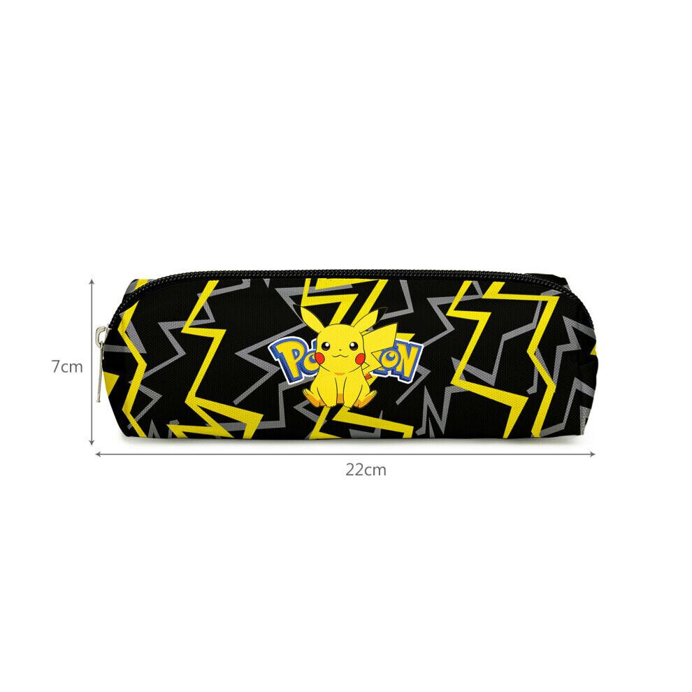 (Růžový) Pikachu Batoh Taška na oběd Pouzdro na tužky Sada Děti Student Pokemon Taška