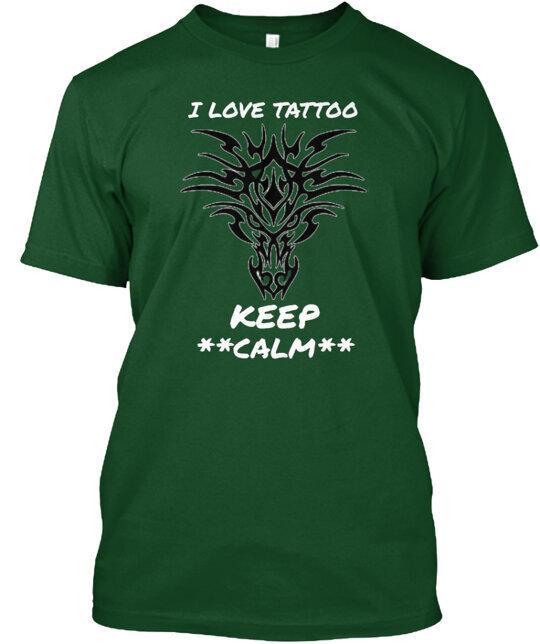 I LOVE TATTOO __ . Tee T-Shirt Made in the USA Size S to 5XL Unisex T-Shirt S