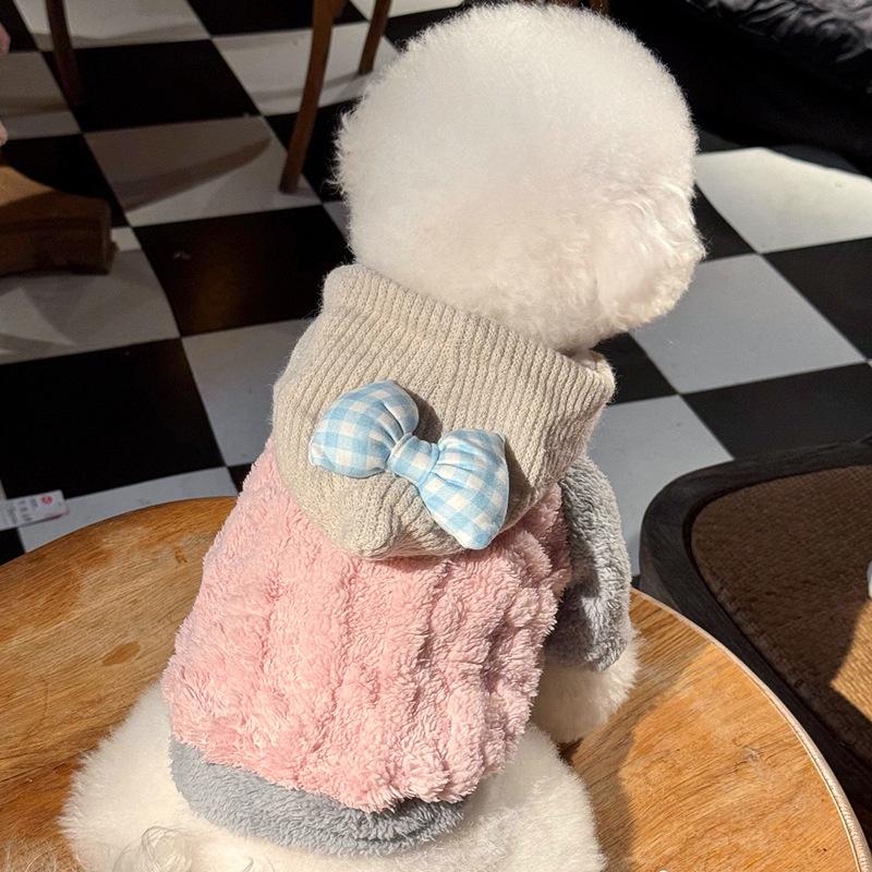 Pet Clothes Autumn New Teddy Bichon Pomeranian Small Dog Cat Schnauzer Poodle Autumn and Winter Clothes Pet Products