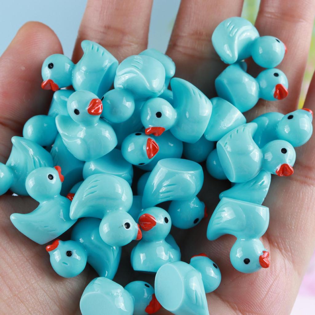 Colorful Duck Macaron DIY Resin Miniatures for Moss Landscaping