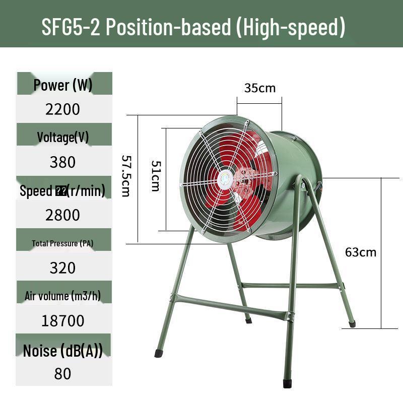 Silent Axial Exhaust Fan 220V/380V - Powerful Industrial Ventilation Blower