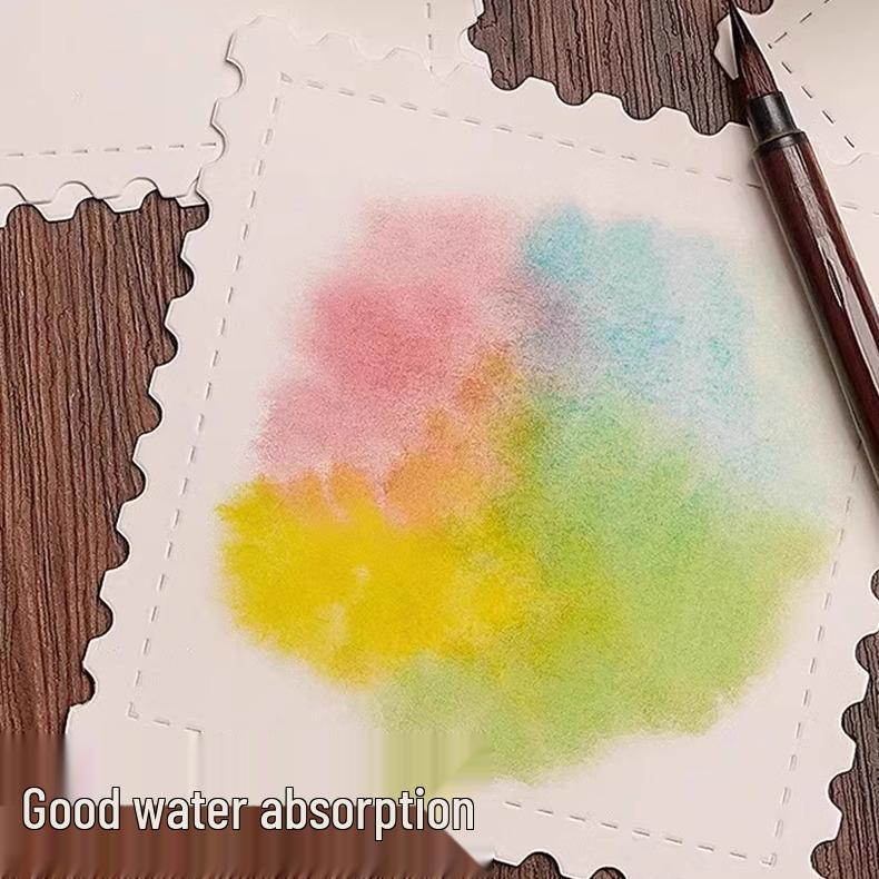 Watercolor Postcard Stamp Paper - DIY Creative Blank Card for Students and Children