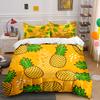 Tropical Pineapple Pattern Bedding Duvet Cover Set Duvet Cover Pillowcases  (1*Duvet Cover 2*Pillowcases, Without Duvet Insert)