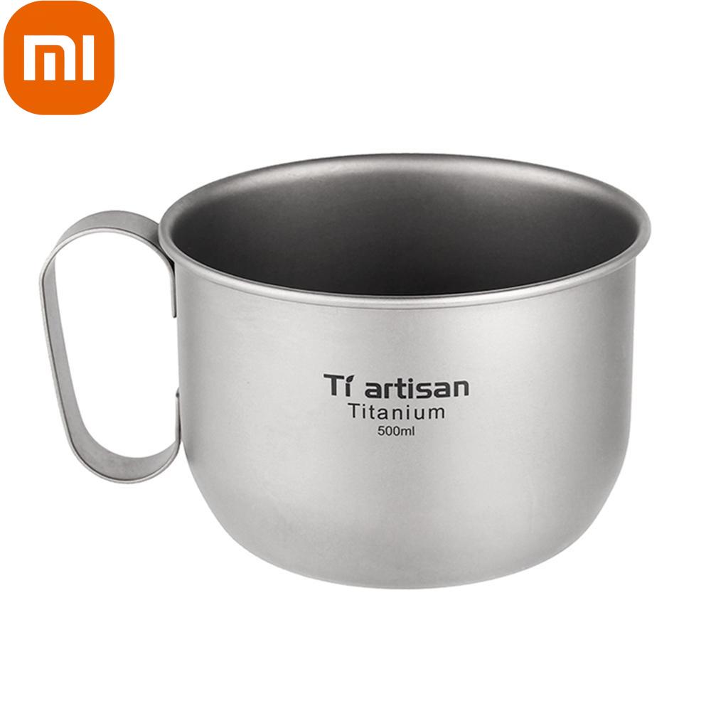 

Xiaomi 500 мл Титановая чашка для воды Кофейная кружка Открытый Кемпинг Туризм Рюкзак