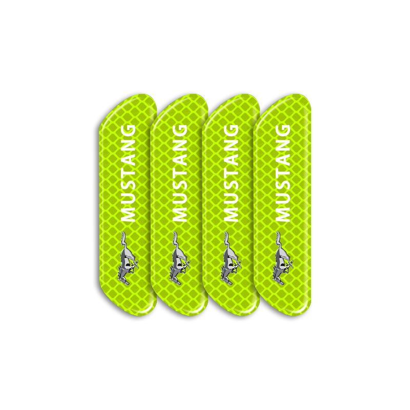 4 STÜCKE Auto Tür Sicherheitswarnung Reflektierende Markierung 3D Aufkleber Autozubehör Für Ford Mustang F10 Zapatillas Miniatur Gt Shelby 2005 2015 Frau 2012 Kuga