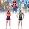Conjunto de Disfraz de Mario Único Con Sombrero, Guantes, Bigote y Tirantes Para Adultos