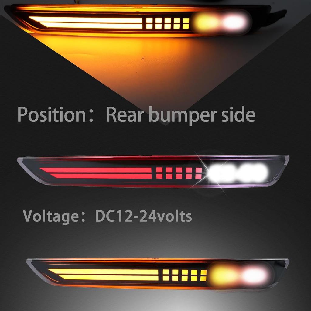 LED Rear Reflector Bumper Fog Light DRL Sequential Turn Signal Lamp Feature Kit for Mazda CX-50 2023-2024 Replacement Rear Bumper Trim Accessories
