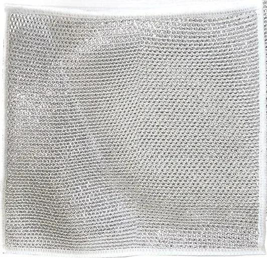 

3/1pcs Silver Rag Single and Double Side Kitchen Cleaning Cloth Instead of Steel Ball Rag Cleaning Cloth