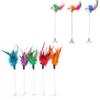 Cat Teaser Wand With Bell Feather Spring Mouse Toy Suction Cup Self Play Interactive Pet Toy For Kitten Anti Boredom Molar Chew