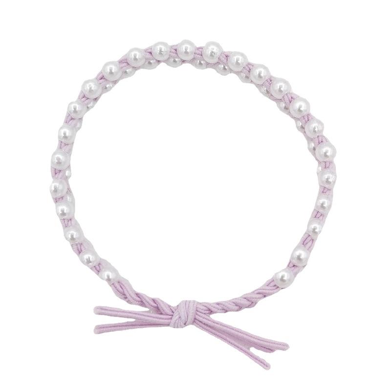 Koreanische einfache Perle elastische Haarbänder Frauen elegante Haar Seil Krawatten Mädchen Kopfbedeckungen Haar-Accessoires