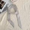 Long Black White Polka Dot Chokers Necklaces for Women Girls French Thin Soft Ribbon Neck Chain Party Formal Dress Accessories