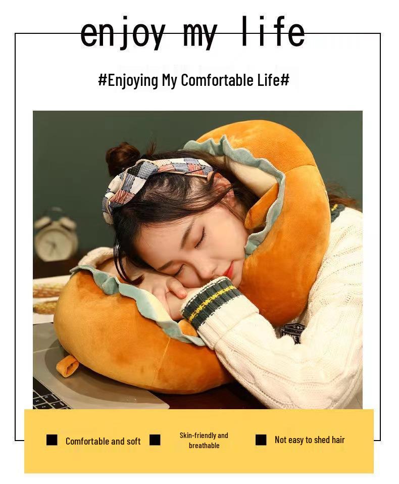 Customized Cartoon U-Shape Neck Pillow with Logo - Perfect for Cervical Support, Travel Comfort, and Company Gifts
