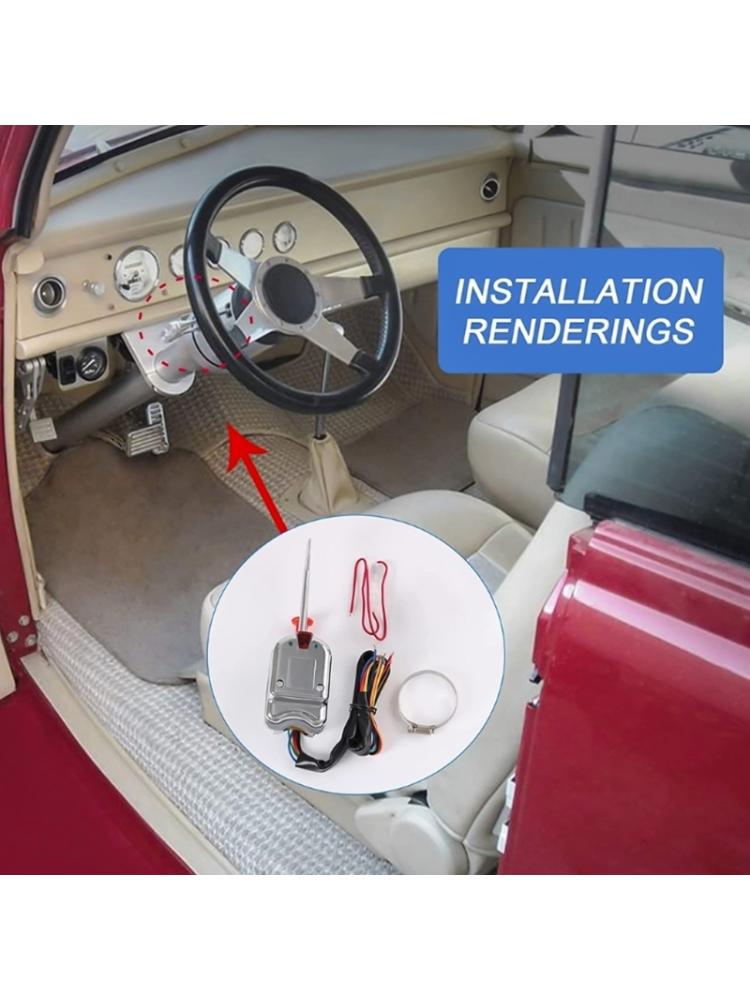 Auto Příslušenství Chromový 12V Univerzální Přepínač Směrových Světel Rat-Hot Rod s Blikačem Vysoká Kvalita Vhodné pro P021-TS-HL101