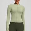 Womens Lightweight Yoga Jacket Breathable Fitness Top Long Sleeve Stretch Workout Outerwear