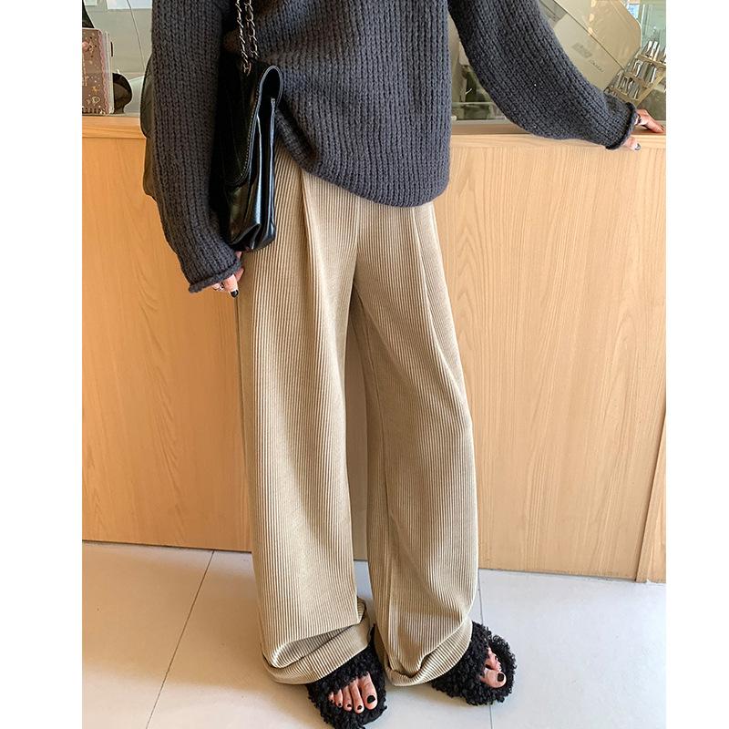 

Женские брюки палаццо, новинка осени, с высокой посадкой, свободные и стройнящие 2XL