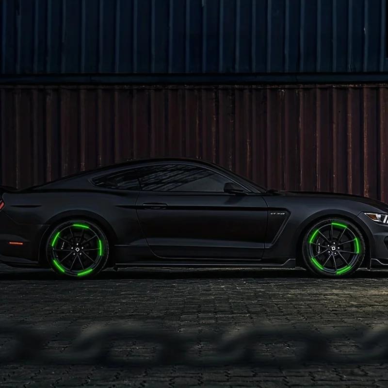 20 KS Samolepek na kola auta Svítící samolepky Reflexní samolepky Svítící Fluorescenční barva Dekorace kola Motocyklové noční samolepky