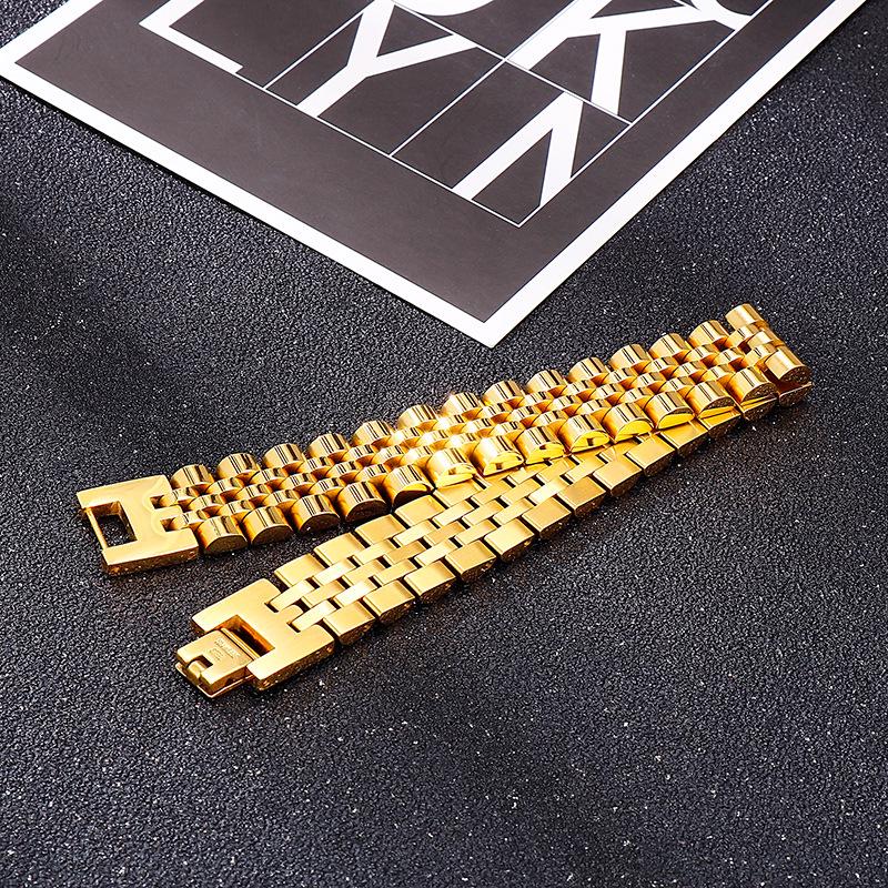 Men's Trendy Titanium Steel Bracelet: Simple Japanese & Korean Watch Band Style