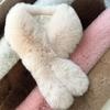 1Pcs Imitation Fox Fur Cold Resistant Collar Scarves Neck Warmers Plush Fluffy Fur Scarf Thicken Solid Color Warm Neckerchief