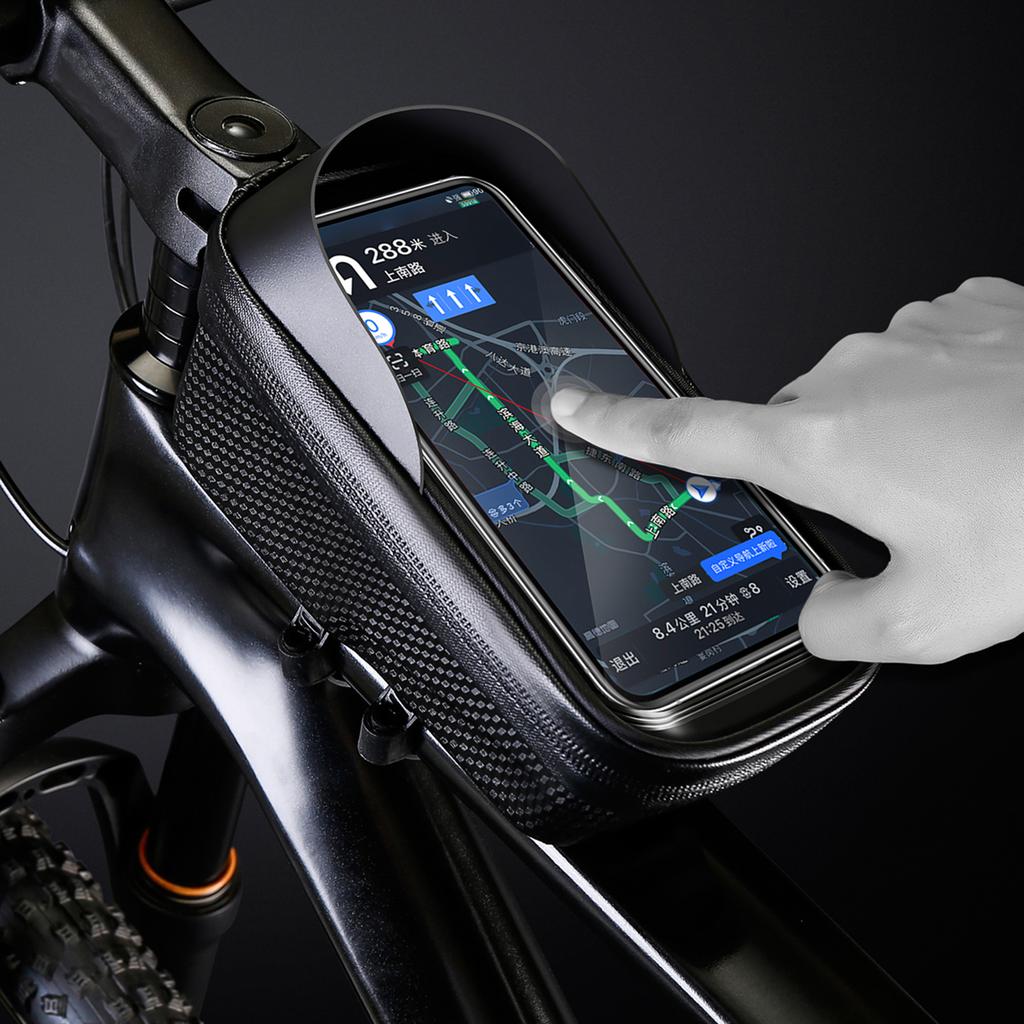 Bike Frame Bag EVA Hard Shell for Riding Top Tube Bike Bag with Quick Release for Mountain Road