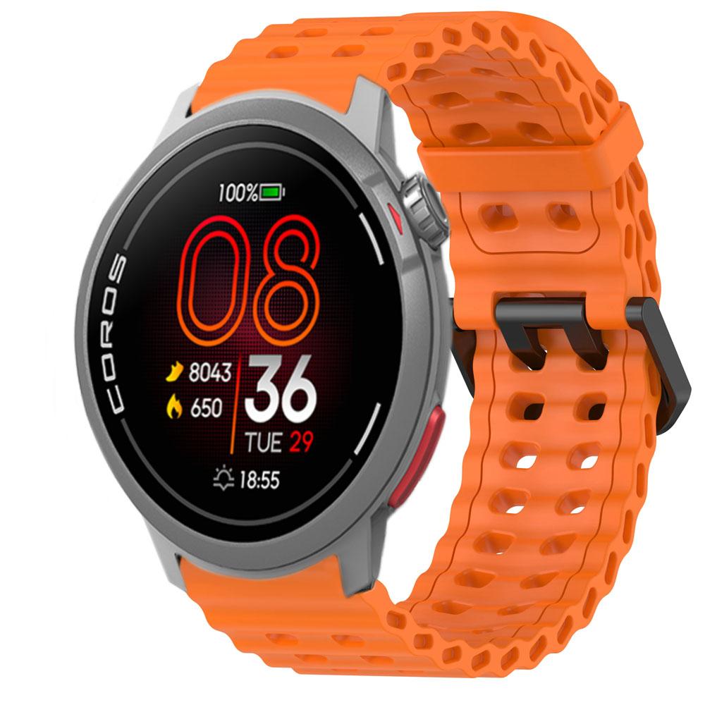 

22mm Ocean Silicone Strap For COROS APEX 4 42mm/PACE 3 Replacement Wristband For Suunto Vertical 2-1 Suunto Race 2/S Accessories Suunto Ocean помаранчевий