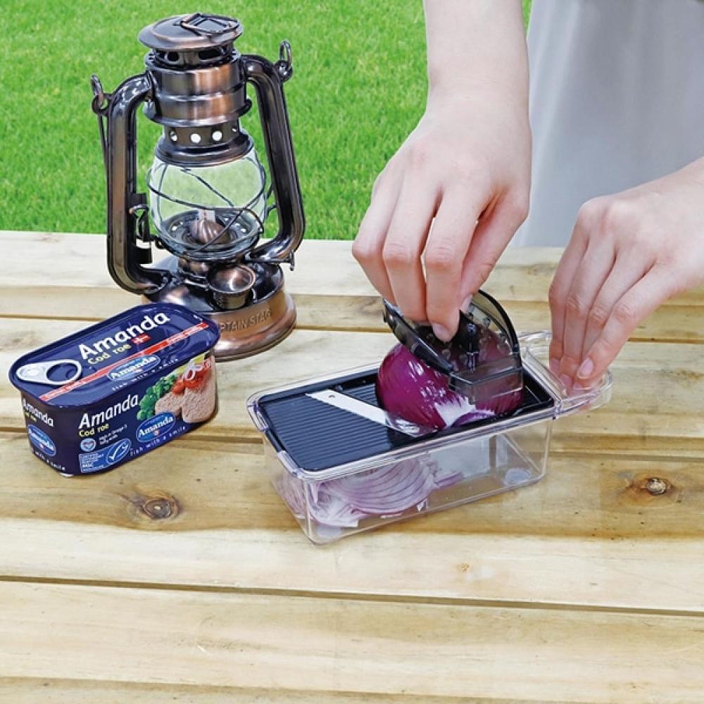 CaptaIn Stag Uh 3051 [outdoor Slicer  Grated Condiments  MIni Cooker Set With Safety Holder  Storage Bag Included  Made In Japan]