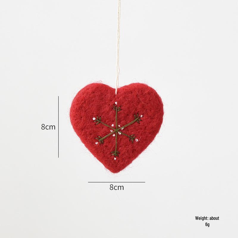 Felt Snowflake Christmas Tree Ornament - Mini New Year Decoration Gift