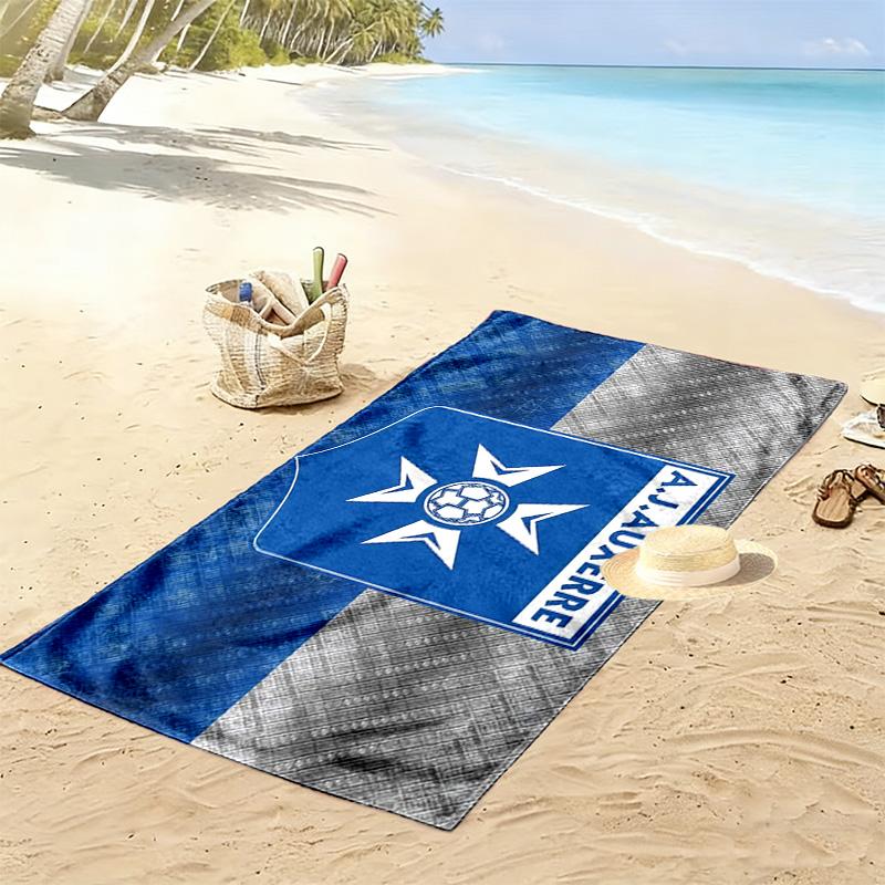 AJ Auxerre Print Beach Towel, Large Soft Quick Dry Towel for Beach Camping Swimming