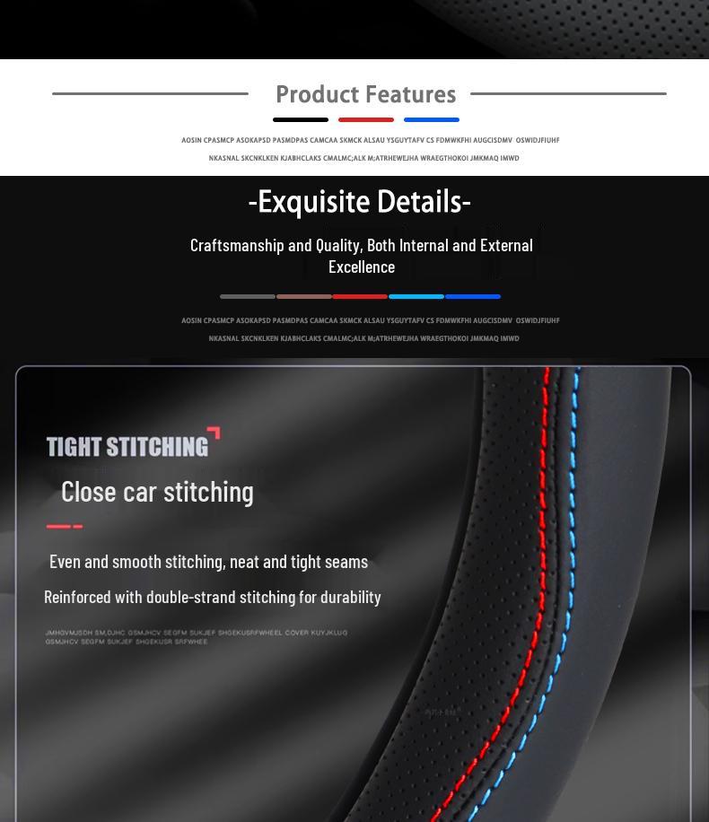 Universal Geely Panda Mini Steering Wheel Cover, All-Season, No-Sew Grip, Women's 2023 Thin Model