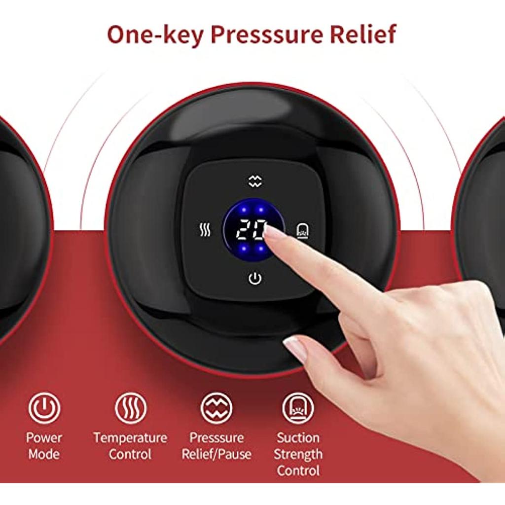 Intelligentes dynamisches Schröpfen, 3-in-1-Schröpfgerät mit Vakuumfunktion, Cellulite-Massagegerät, elektrisches Gua-Sha-Massagegerät mit 12 Saugstufen