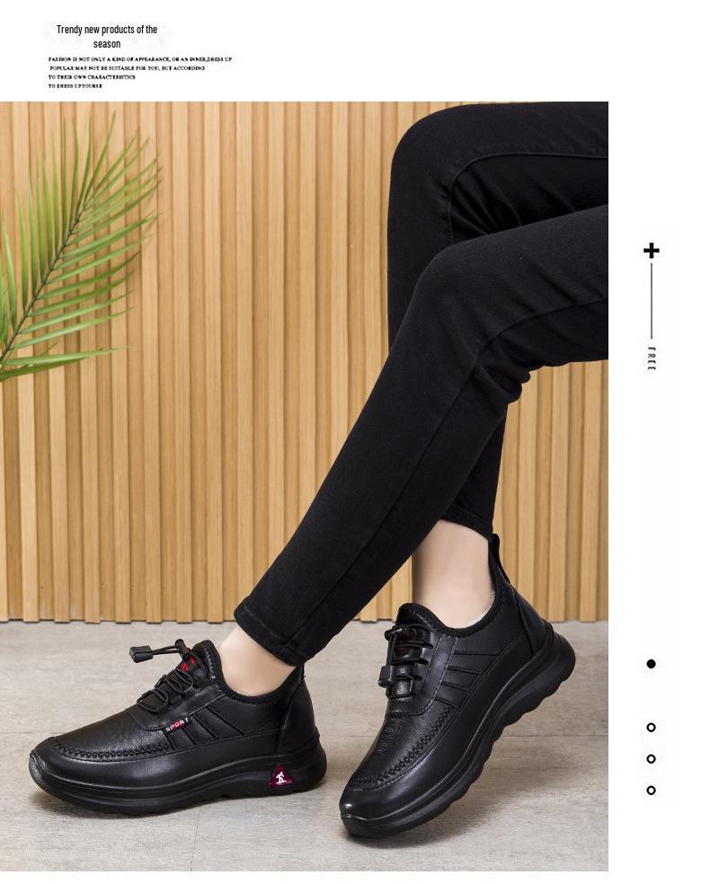 Warm, Non-Slip Waterproof Velvet-Lined Winter Cotton Shoes for Middle-Aged and Elderly Men and Women