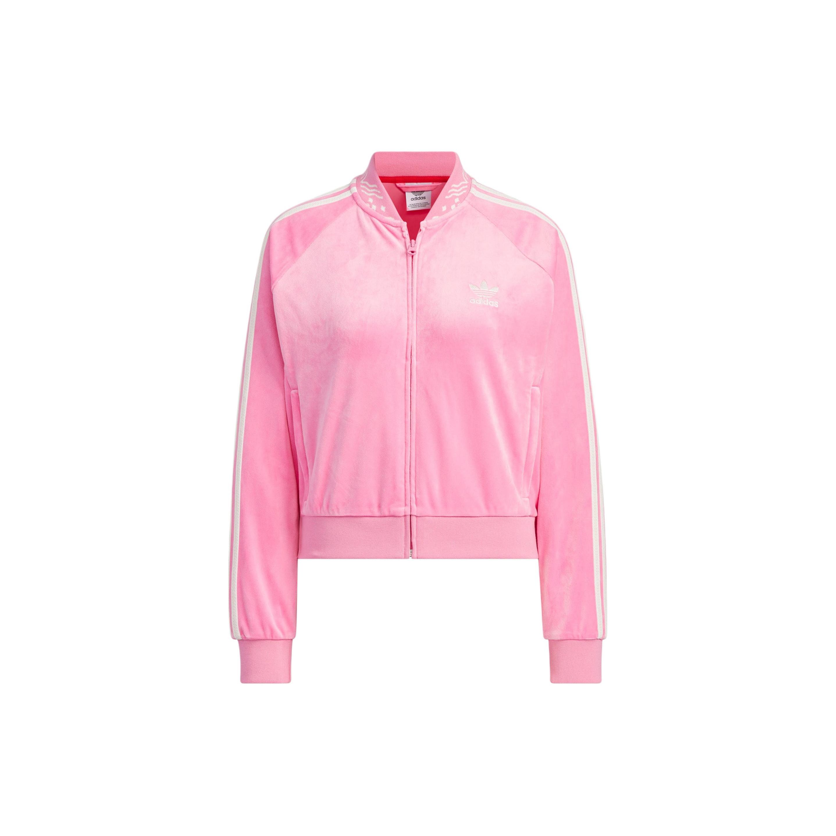 (WMNS) adidas Originals Velour SST Track Suit Track Top Asia Sizing Pink Women s IX4223 XXS