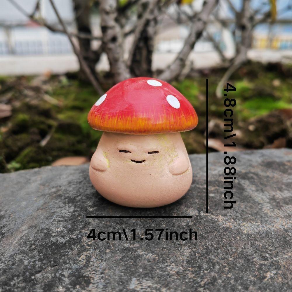 Mushroom Cute Whimsical Artful Resin Decoration For Captivating Garden Decor Table
