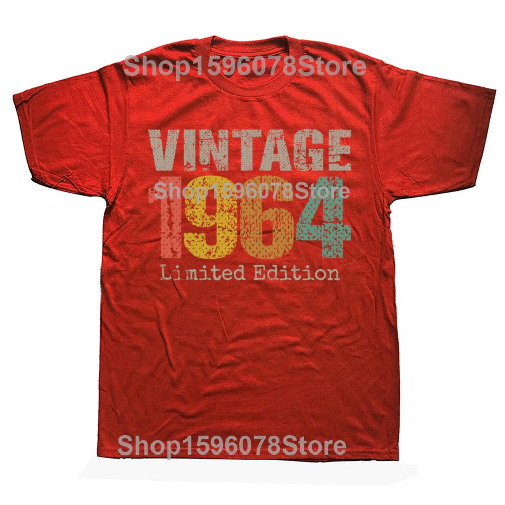 62 Year Old Gifts Vintage 1964 Limited Edition 62th Birthday Tee Tops Round Neck ShortSleeve Fashion Tshirt Basic Tshirts