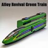 1:87 FUXING High-speed Railway Model Toy Car Sound Light Magnetic Connection Diecast Metal Subway Train Models Gifts for Boys