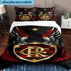 3pcs Flumi-nense Crest Wings Printed Bedding Set Duvet Cover Closure Includes 1 Duvet Cover & 2 Pillowcases Bedding Sets Home Decor Gifts