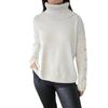 Autumn/Winter 2026 High Neck Button-Up Women's Knit Sweater